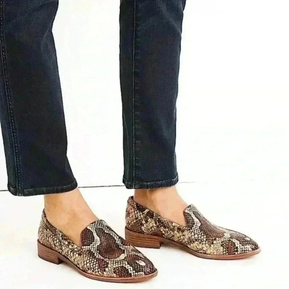 Madewell Frances Snakeskin Loafers Leather Shoes 6.5 - Picture 13 of 13